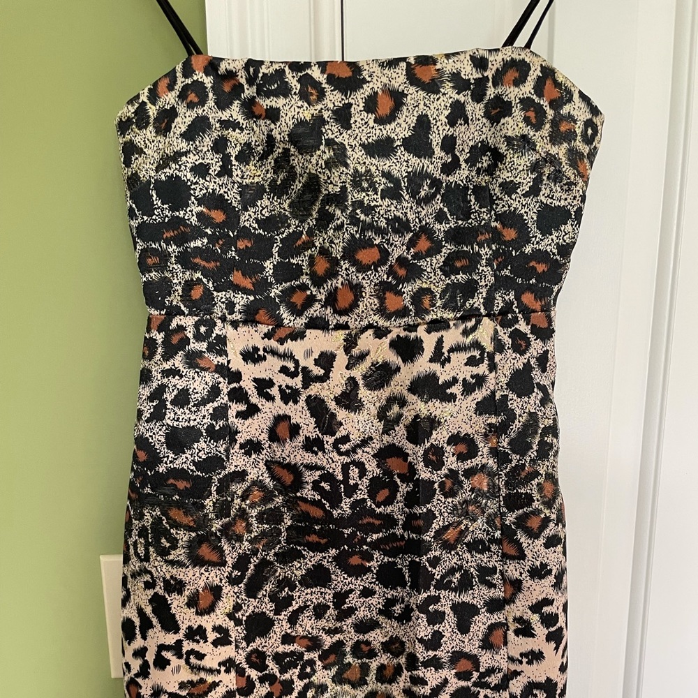Urban Outfitters Shiny Leopard Mini Dress